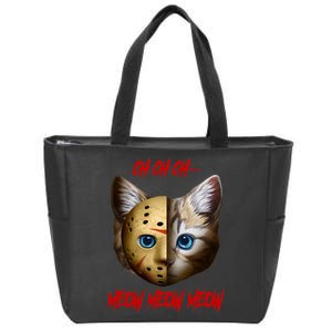 Ch Ch Ch Meow Meow Meow Cat Horror Movie Zip Tote Bag