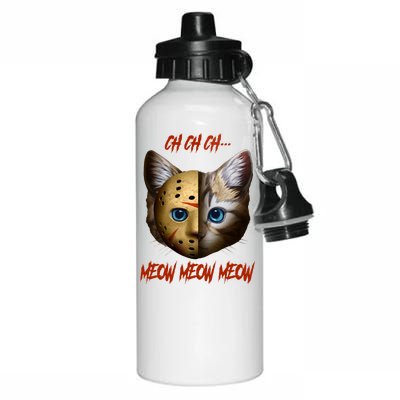 Ch Ch Ch Meow Meow Meow Cat Horror Movie Aluminum Water Bottle