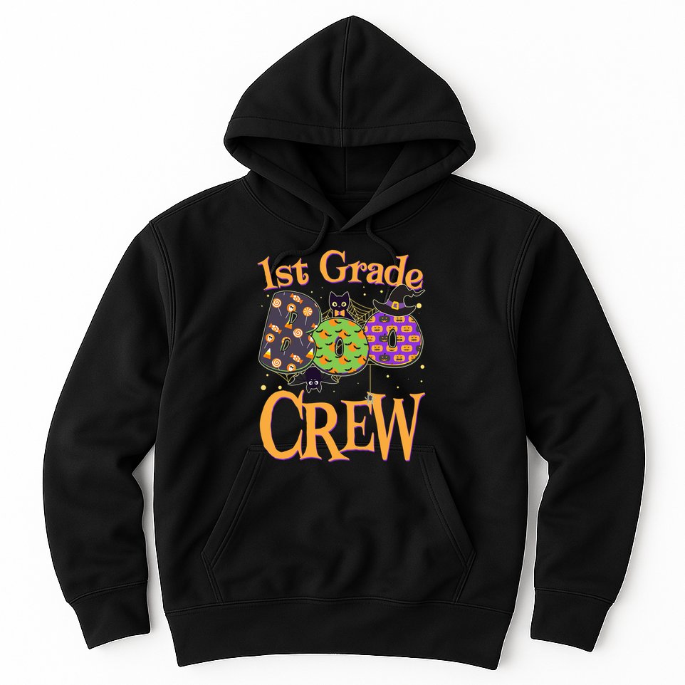 Cute Halloween 1st Grade Boo Crew Hoodie