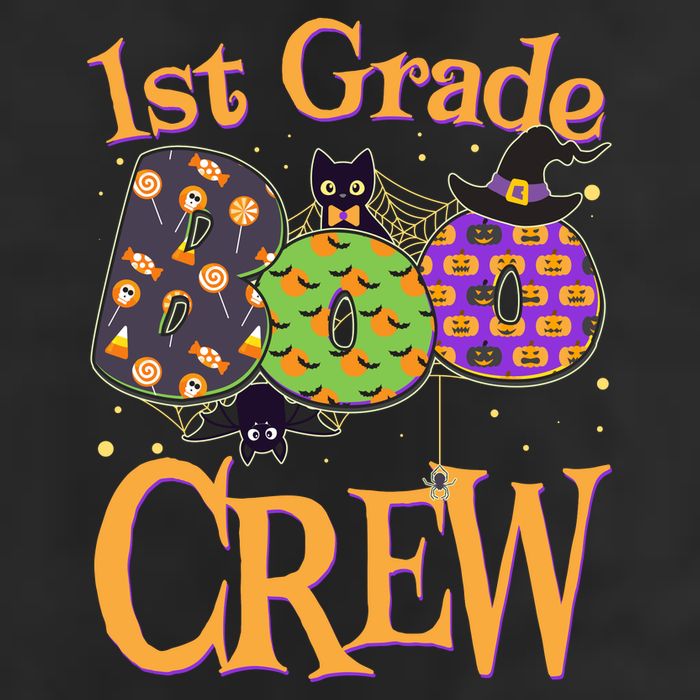 Cute Halloween 1st Grade Boo Crew Adult Drive Performance Visor