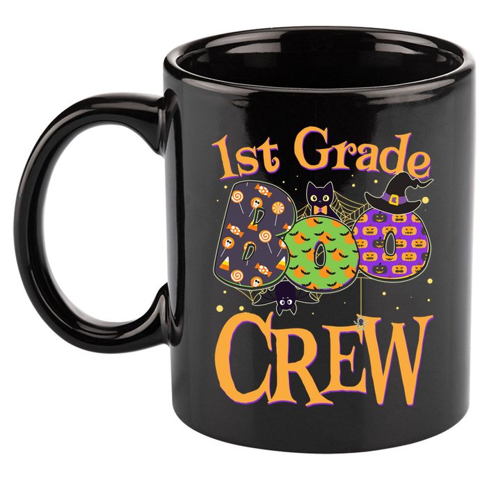 Cute Halloween 1st Grade Boo Crew 11oz C Handle Ceramic Mug