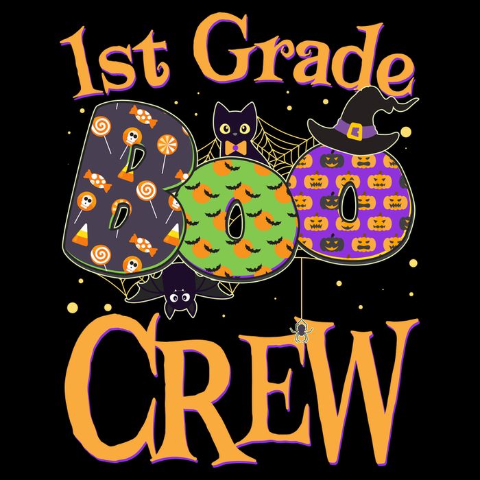 Cute Halloween 1st Grade Boo Crew 16 in Basic Backpack