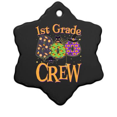 Cute Halloween 1st Grade Boo Crew Ceramic Star Ornament