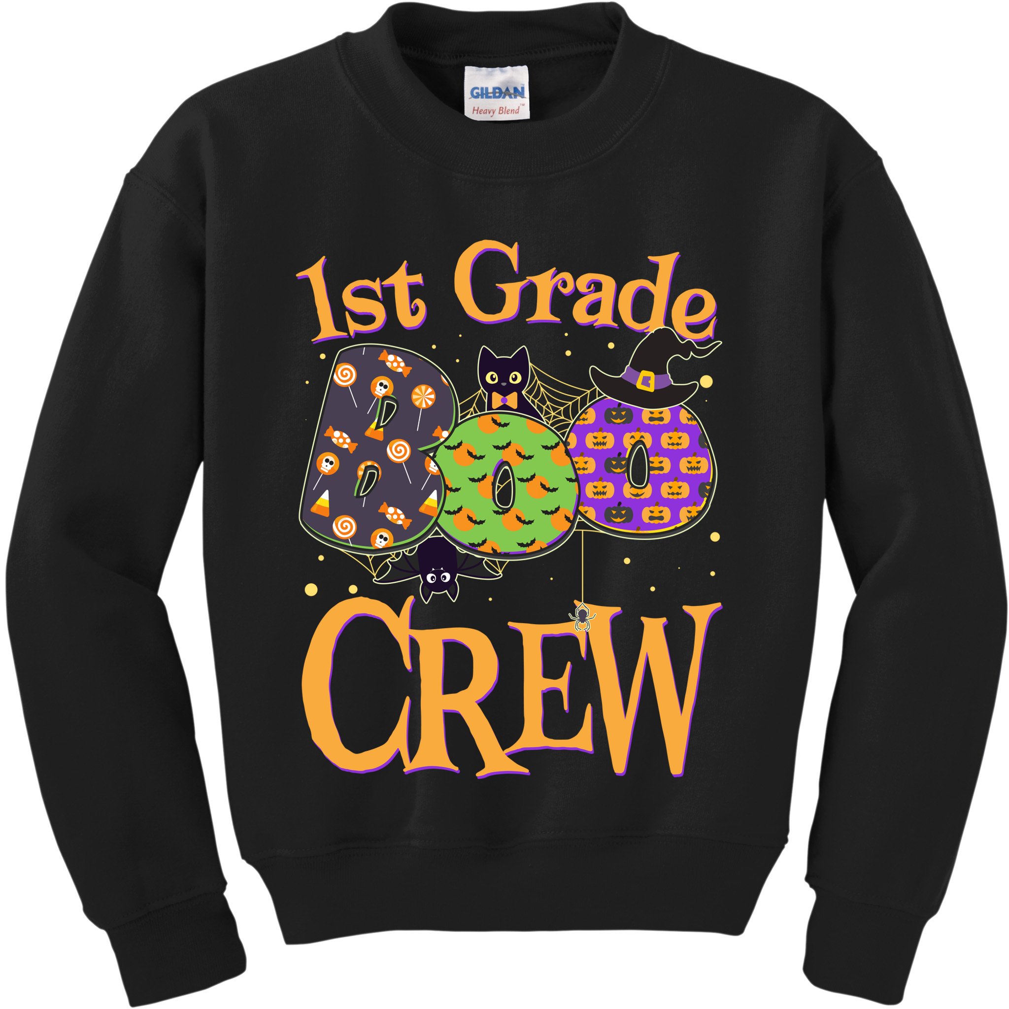 Cute Halloween 1st Grade Boo Crew Kids Sweatshirt