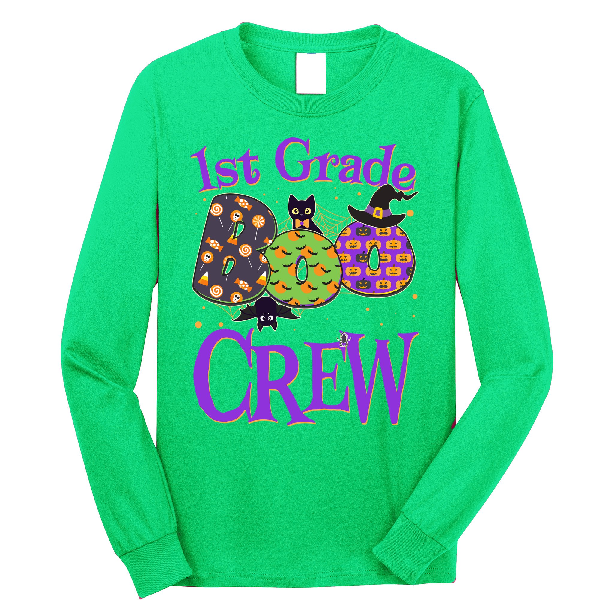 Cute Halloween 1st Grade Boo Crew Long Sleeve Shirt