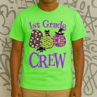 Cute Halloween 1st Grade Boo Crew T-Shirt