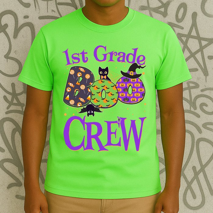Cute Halloween 1st Grade Boo Crew T-Shirt