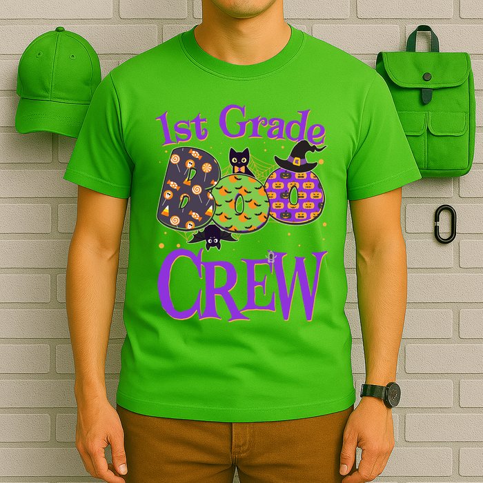 Cute Halloween 1st Grade Boo Crew T-Shirt