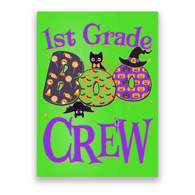 Cute Halloween 1st Grade Boo Crew Poster