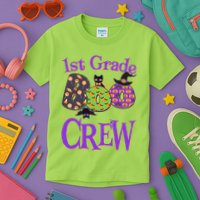 Cute Halloween 1st Grade Boo Crew Kids T-Shirt