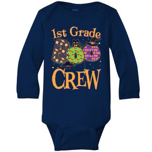 Cute Halloween 1st Grade Boo Crew Baby Long Sleeve Bodysuit