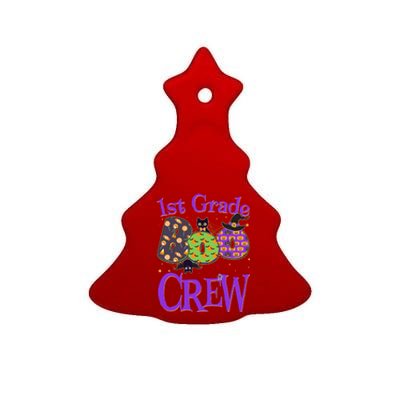 Cute Halloween 1st Grade Boo Crew Ceramic Tree Ornament