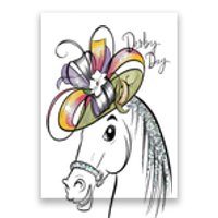 Cute Horse 150th Derby Day 2024 Horse Racing Fascinator Hat Poster