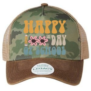 Cute Happy 100th Day Of School Teacher 100 Days Flowers Gift Legacy Tie Dye Trucker Hat