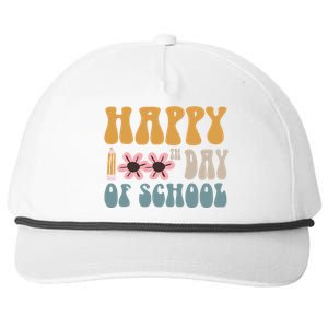 Cute Happy 100th Day Of School Teacher 100 Days Flowers Gift Snapback Five-Panel Rope Hat