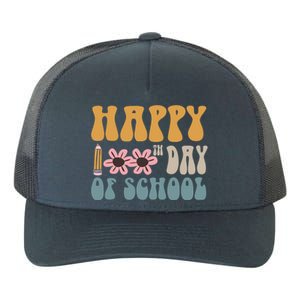 Cute Happy 100th Day Of School Teacher 100 Days Flowers Gift Yupoong Adult 5-Panel Trucker Hat