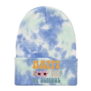 Cute Happy 100th Day Of School Teacher 100 Days Flowers Gift Tie Dye 12in Knit Beanie