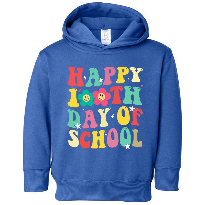 Cute Happy 100th Day Of School Teacher 100 Days Groovy Cute Gift Toddler Hoodie