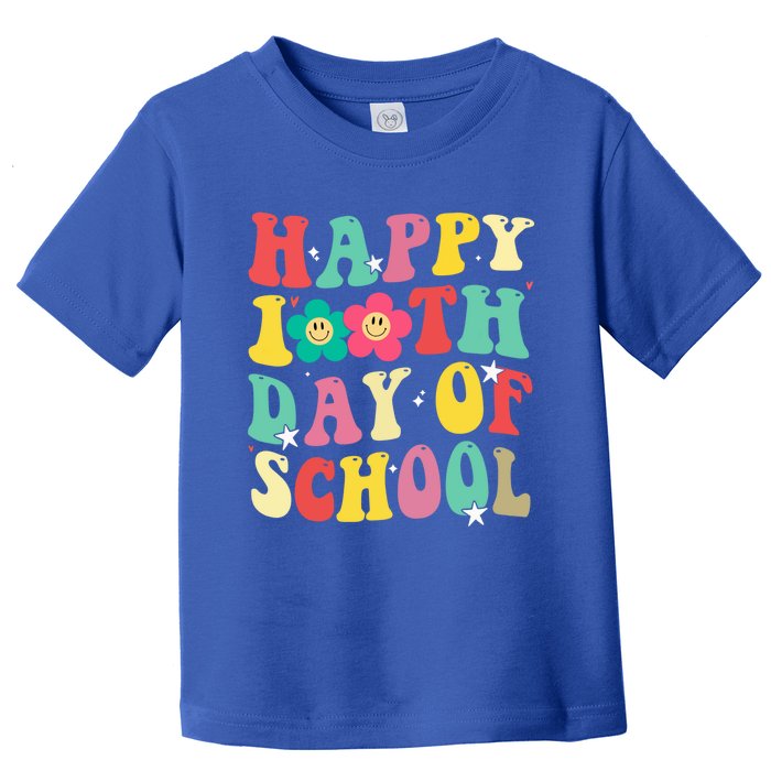 Cute Happy 100th Day Of School Teacher 100 Days Groovy Cute Gift Toddler T-Shirt