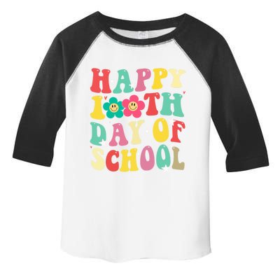 Cute Happy 100th Day Of School Teacher 100 Days Groovy Cute Gift Toddler Fine Jersey T-Shirt