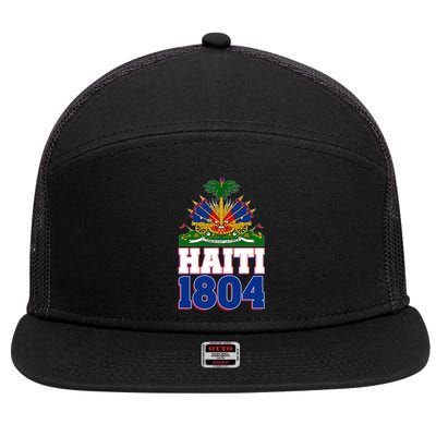 Celebrate Haiti 1804 Revolution 7 Panel Mesh Trucker Snapback Hat