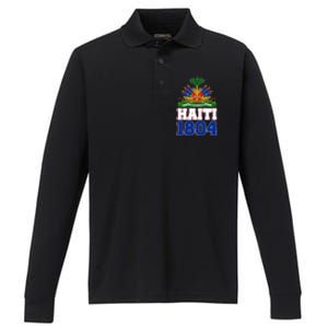 Celebrate Haiti 1804 Revolution Performance Long Sleeve Polo