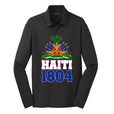 Celebrate Haiti 1804 Revolution Silk Touch Performance Long Sleeve Polo