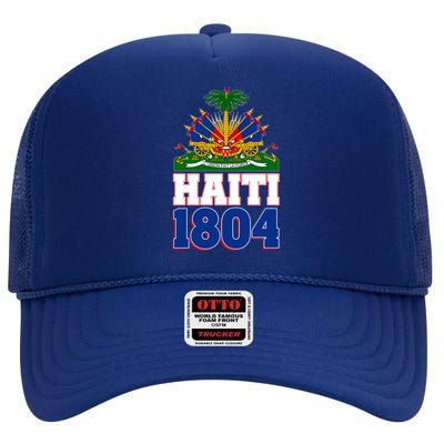 Celebrate Haiti 1804 Revolution High Crown Mesh Back Trucker Hat