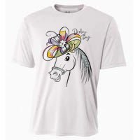 Cute Horse 150th Derby Day 2024 Horse Racing Fascinator Hat Gift Cooling Performance Crew T-Shirt