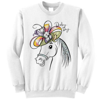 Cute Horse 150th Derby Day 2024 Horse Racing Fascinator Hat Gift Sweatshirt