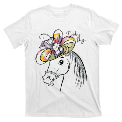 Cute Horse 150th Derby Day 2024 Horse Racing Fascinator Hat Gift T-Shirt