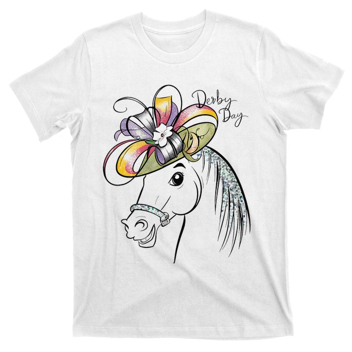 Cute Horse 150th Derby Day 2024 Horse Racing Fascinator Hat Gift T-Shirt