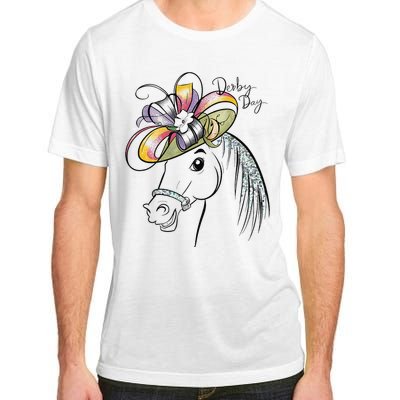 Cute Horse 150th Derby Day 2024 Horse Racing Fascinator Hat Gift Adult ChromaSoft Performance T-Shirt