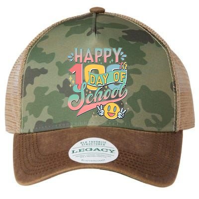 Cute Happy 100th Day Of School Legacy Tie Dye Trucker Hat