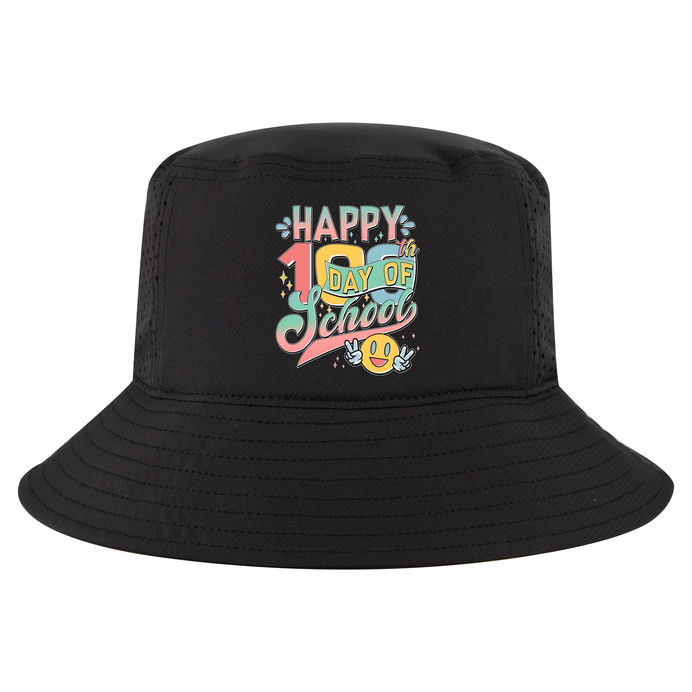 Cute Happy 100th Day Of School Cool Comfort Performance Bucket Hat