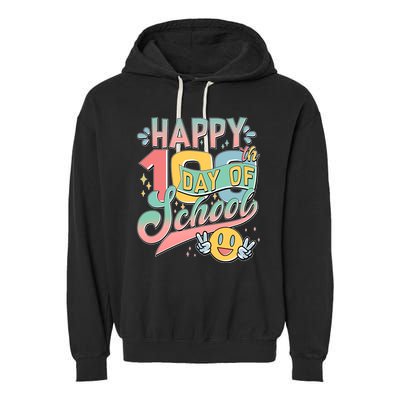 Cute Happy 100th Day Of School Garment-Dyed Fleece Hoodie