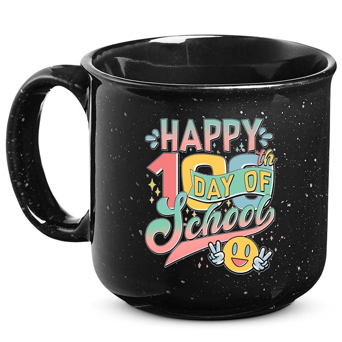 Cute Happy 100th Day Of School 15oz Campfire Ceramic Mug