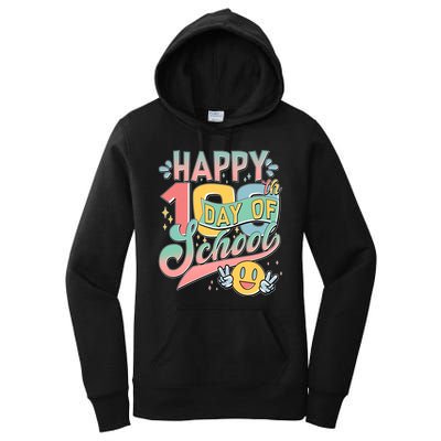 Cute Happy 100th Day Of School Women's Pullover Hoodie