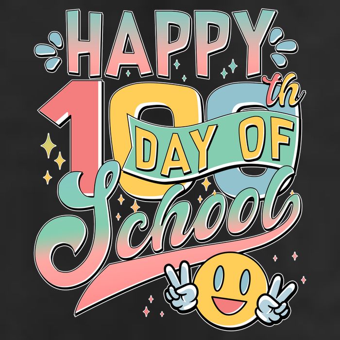 Cute Happy 100th Day Of School Golf Towel