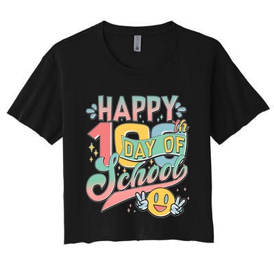 Cute Happy 100th Day Of School Crop Top