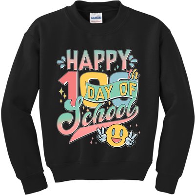 Cute Happy 100th Day Of School Kids Sweatshirt