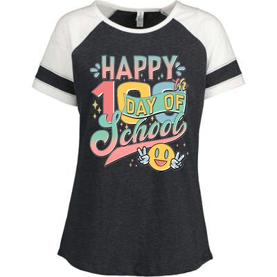 Cute Happy 100th Day Of School Enza Ladies Jersey Colorblock Tee