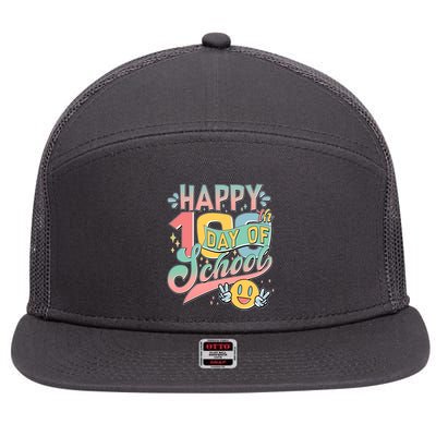 Cute Happy 100th Day Of School 7 Panel Mesh Trucker Snapback Hat
