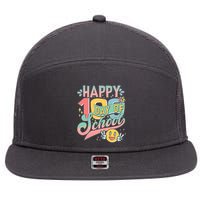 Cute Happy 100th Day Of School 7 Panel Mesh Trucker Snapback Hat