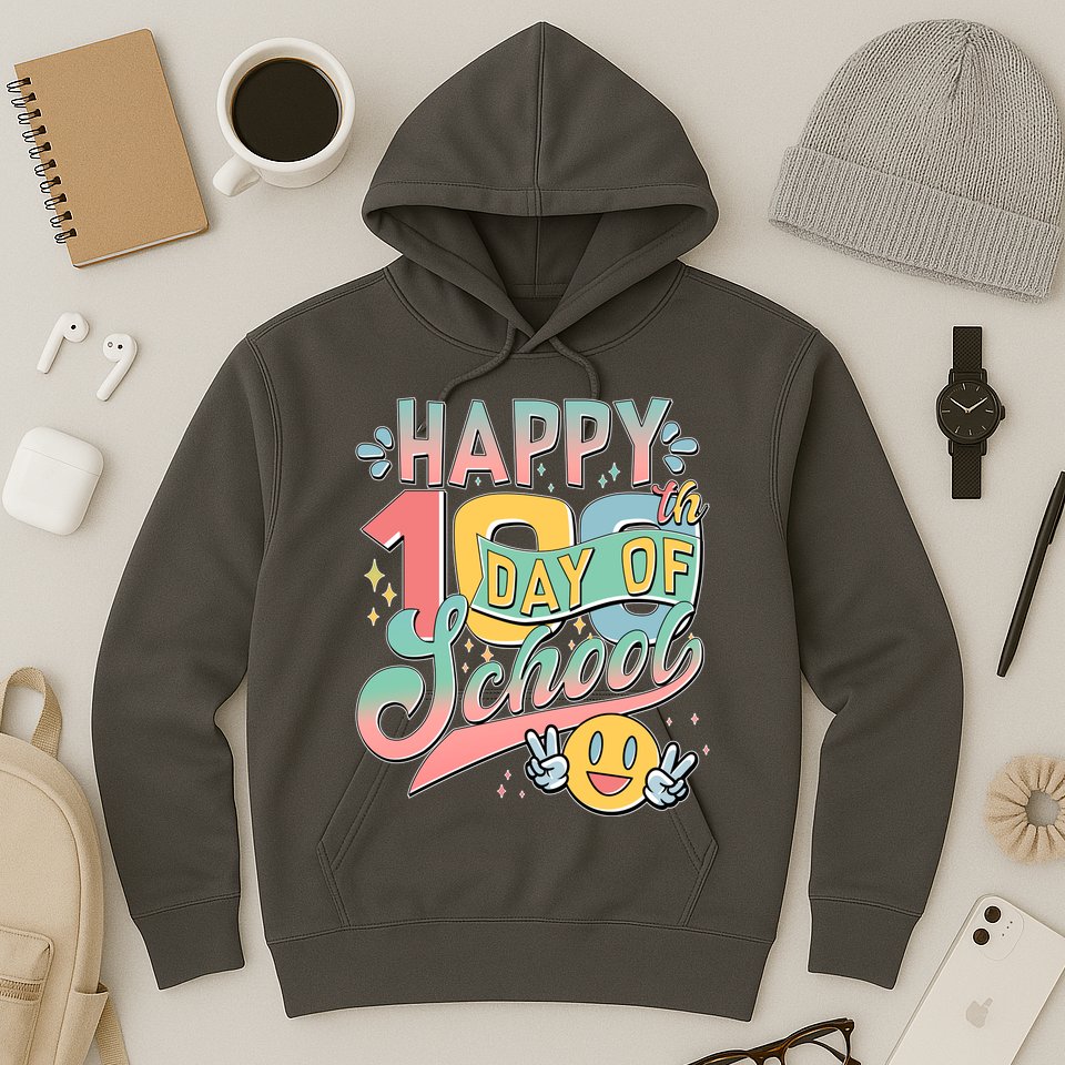 Cute Happy 100th Day Of School Hoodie