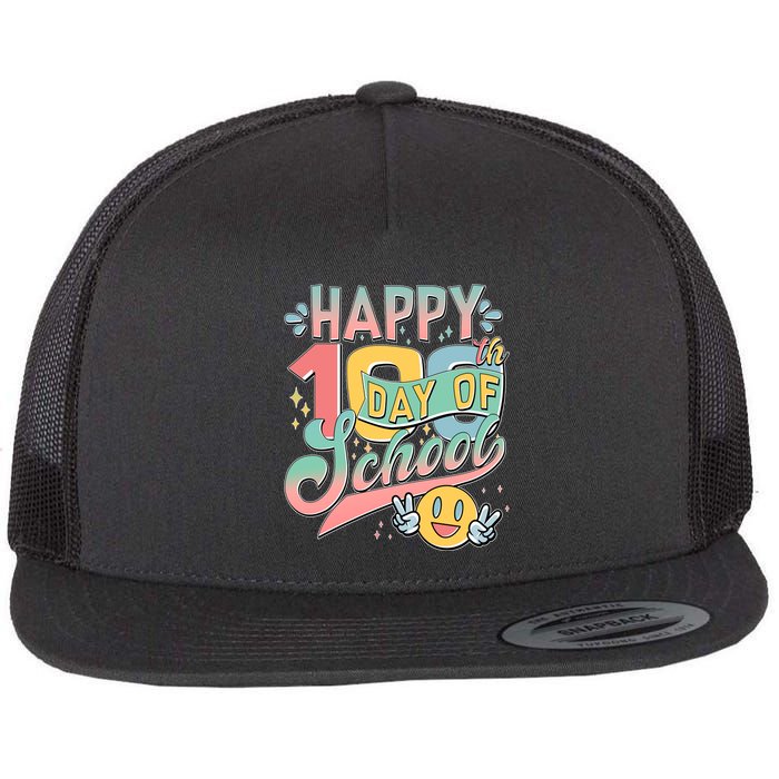 Cute Happy 100th Day Of School Flatbill Hat