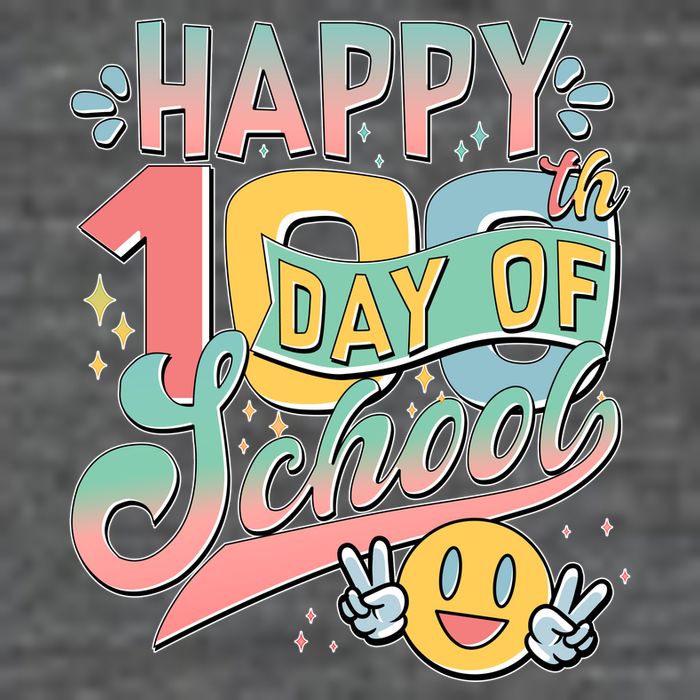 Cute Happy 100th Day Of School Flatbill Hat