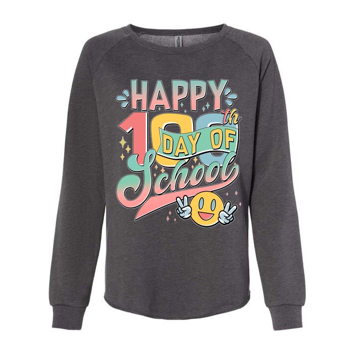 Cute Happy 100th Day Of School Womens California Wash Sweatshirt