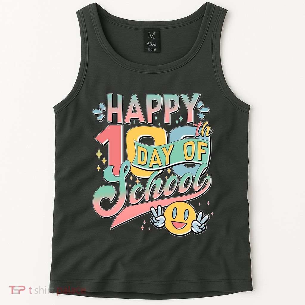 Cute Happy 100th Day Of School Tank Top