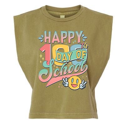 Cute Happy 100th Day Of School Garment-Dyed Women's Muscle Tee